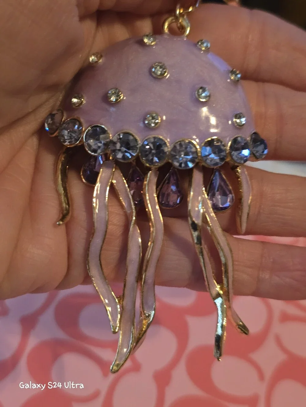 Beautiful Jellyfish Bag Charm/ Keychain NEW